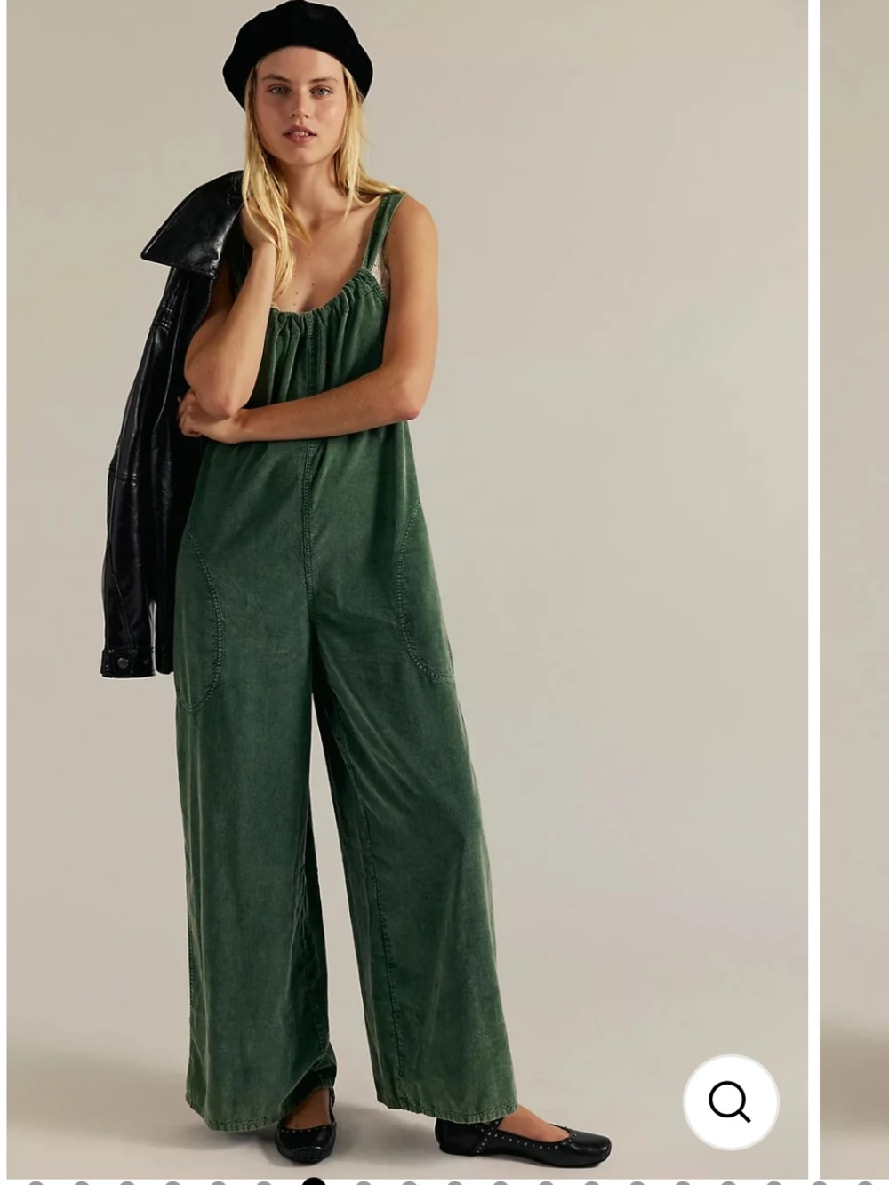 Free People Freebird Corduroy Jumpsuit WideLeg Cozy Sz Large NWOT - Picture 2 of 8